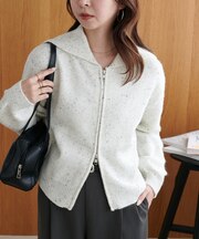 ネップダブルジップセーラーカラー