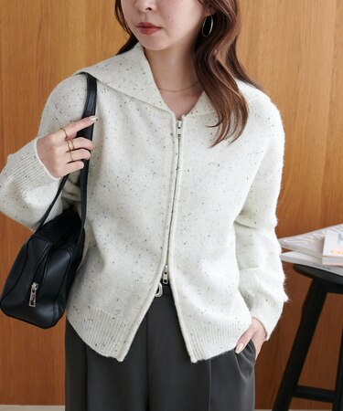 ネップダブルジップセーラーカラー