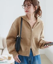 ネップダブルジップセーラーカラー