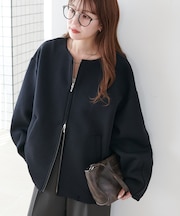 ダンボールダブルジップカーディガン