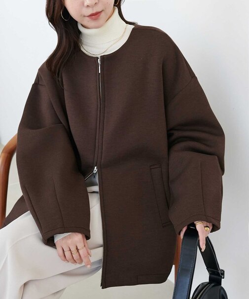 ダンボールダブルジップカーディガン