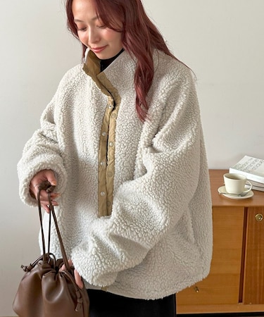 【ユニセックス】ボアリバーシブルブルゾン