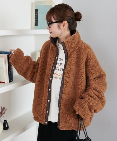 【ユニセックス】ボアリバーシブルブルゾン