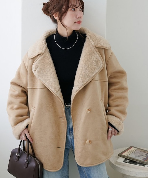 フェイクムートンミドルコート