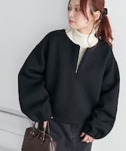 ダンボールハーフジッププルオーバー