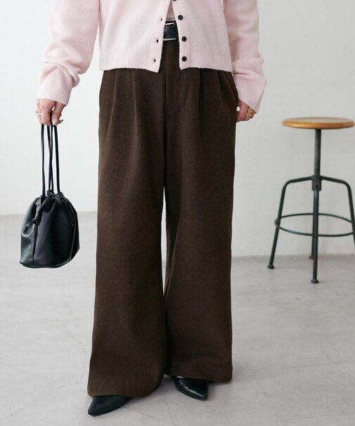 ウールライクワイドパンツ