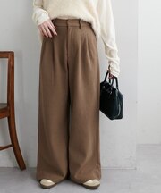 ウールライクワイドパンツ