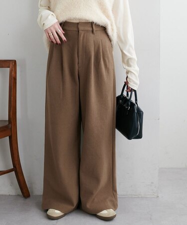 ウールライクワイドパンツ