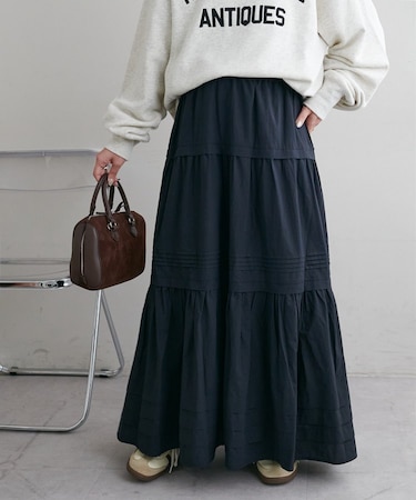 【コーデを格上げ】タックフレアスカート