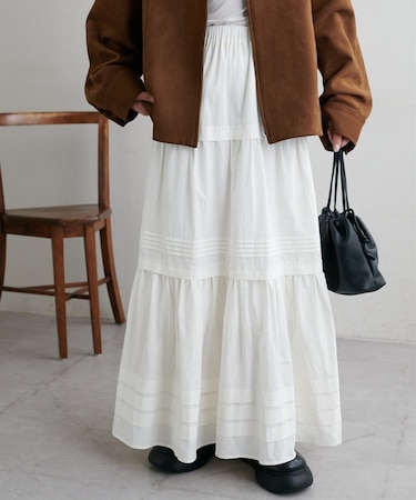【コーデを格上げ】タックフレアスカート