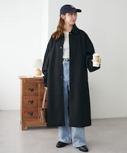 【見た目以上の軽さ/ユニセックス】中空糸ベルテッドロングコート
