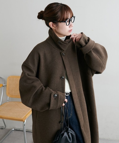 【見た目以上の軽さ/ユニセックス】中空糸ベルテッドロングコート