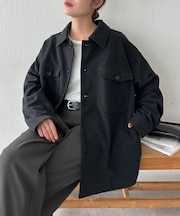 【ユニセックス】ウールライクCPOシャツジャケット