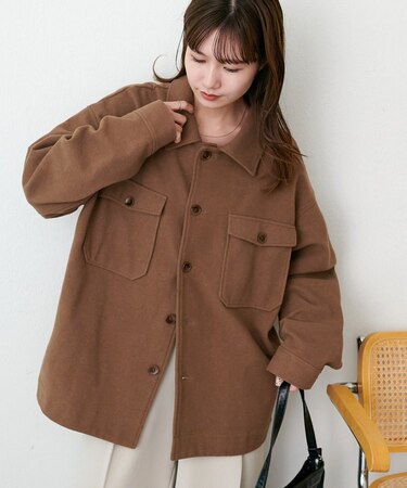 【ユニセックス】ウールライクCPOシャツジャケット