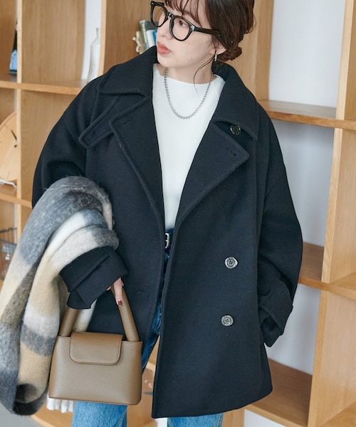 軽量&暖かい/着こなし自在】中空糸スタンドミドルコート《WEB限定