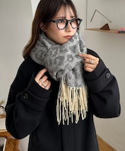 レオパードジャガードストール