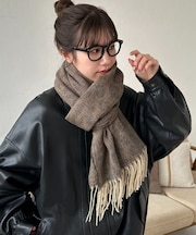 レオパードジャガードストール