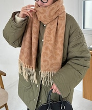 レオパードジャガードストール