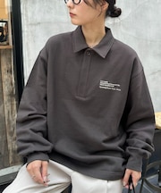 【ユニセックス】ワンポイント刺繍スウェットポロ