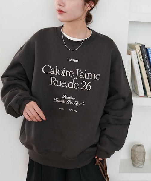 【ユニセックス】Malibuロゴ刺繍裏起毛スウェット