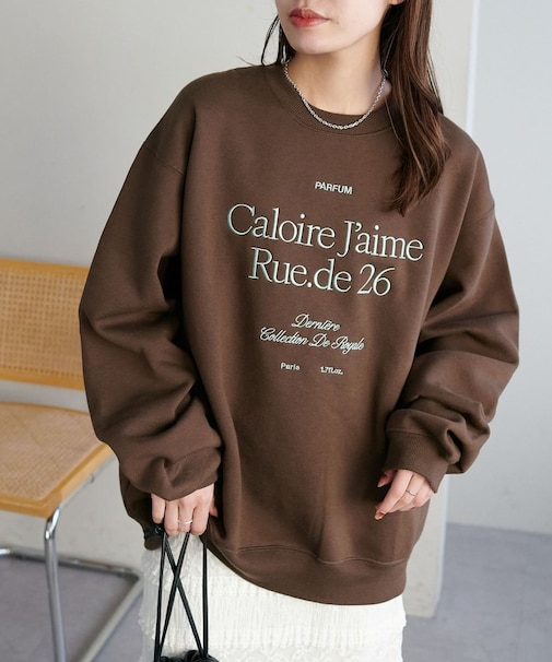 【ユニセックス】Malibuロゴ刺繍裏起毛スウェット