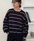 【ユニセックス】ボーダースムースニット
