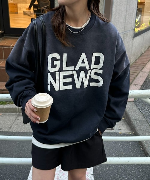 ユニセックス】ワンポイント刺繍スウェットドロストフーディ｜ディス