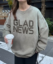 【ユニセックス】サンフェード加工ヒビワレロゴスウェット