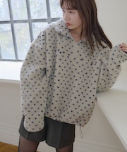 【umm.】柄アソートボアハーフZIP