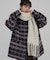 【umm.】チェックシャギーコート
