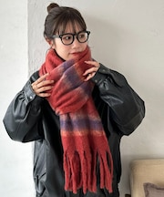 太フリンジボーダーストール