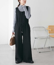 【1枚で決まる】総針ニットサロペット