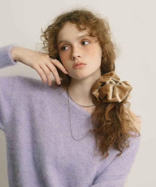 【amulle by DISCOAT】ベロアシュシュ