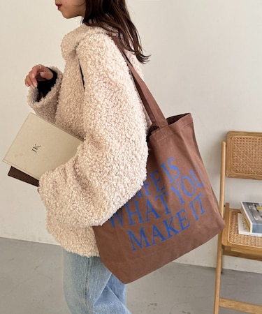 キャンバスロゴ2WAYトートバッグ