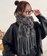 【ユニセックス】アニマル柄マフラー