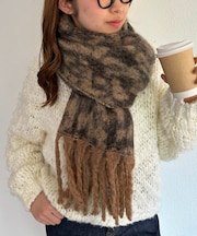 【ユニセックス】アニマル柄マフラー