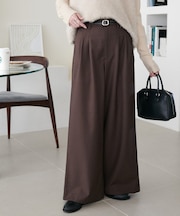 【こなれ感と快適さを両立】ウールブレンドワイドパンツ