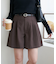 【洗濯可能/美シルエット】ウールブレンドショートパンツ