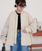 【軽量/袖取り外し可/ユニセックス】ライトメモリー2WAYボンバーブルゾン