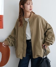 【軽量/袖取り外し可/ユニセックス】ライトメモリー2WAYボンバーブルゾン