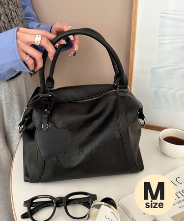 ミラーチャーム付ソフトボストンバッグ