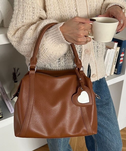 ミラーチャーム付ソフトボストンバッグ