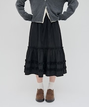 【umm.】ティアードミドルスカート