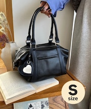 ミラーチャーム付ソフトミニボストンバッグ