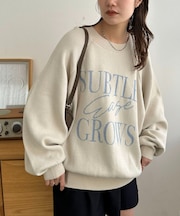 【ユニセックス】ダブルジャガードロゴニット