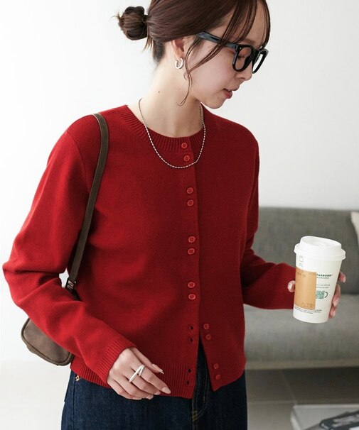 やみつきクルーネックカーディガン