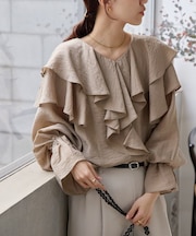 シアーフリルブラウス