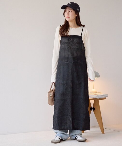 【SS先行予約】パッチワークレースキャミワンピース