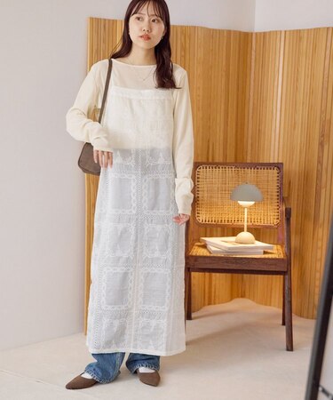 【SS先行予約】パッチワークレースキャミワンピース