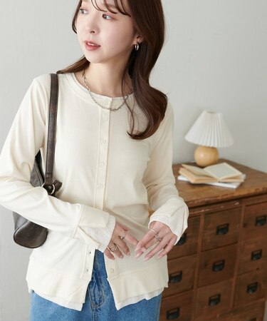 【SS先行予約】レイヤード多釦プルオーバー